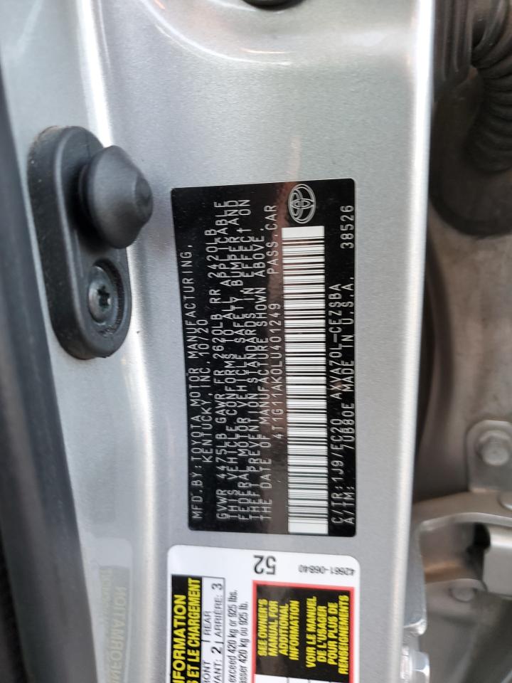 4T1G11AK0LU401249 2020 TOYOTA CAMRY - Image 13