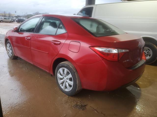 Sedans TOYOTA COROLLA 2016 Red