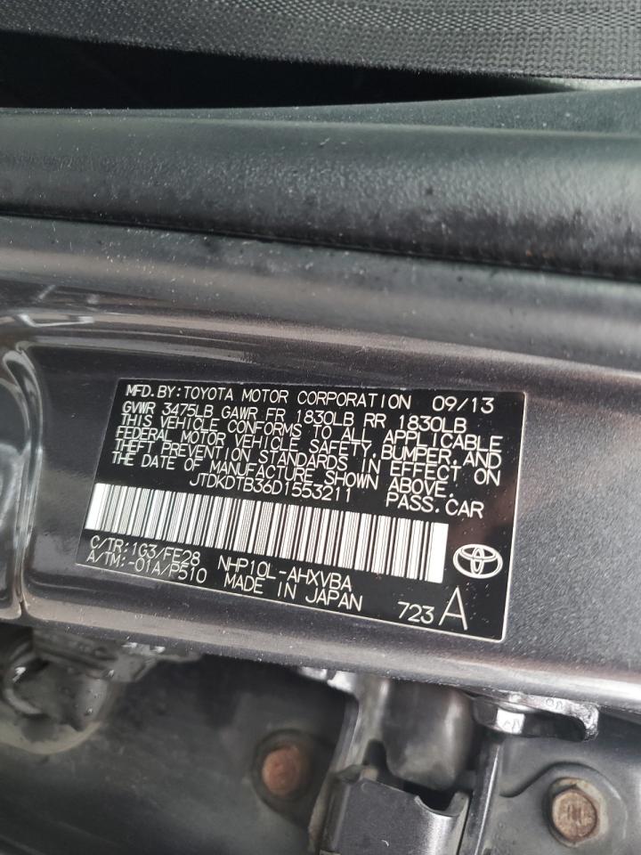 VIN JTDKDTB36D1553211 2013 TOYOTA PRIUS no.13