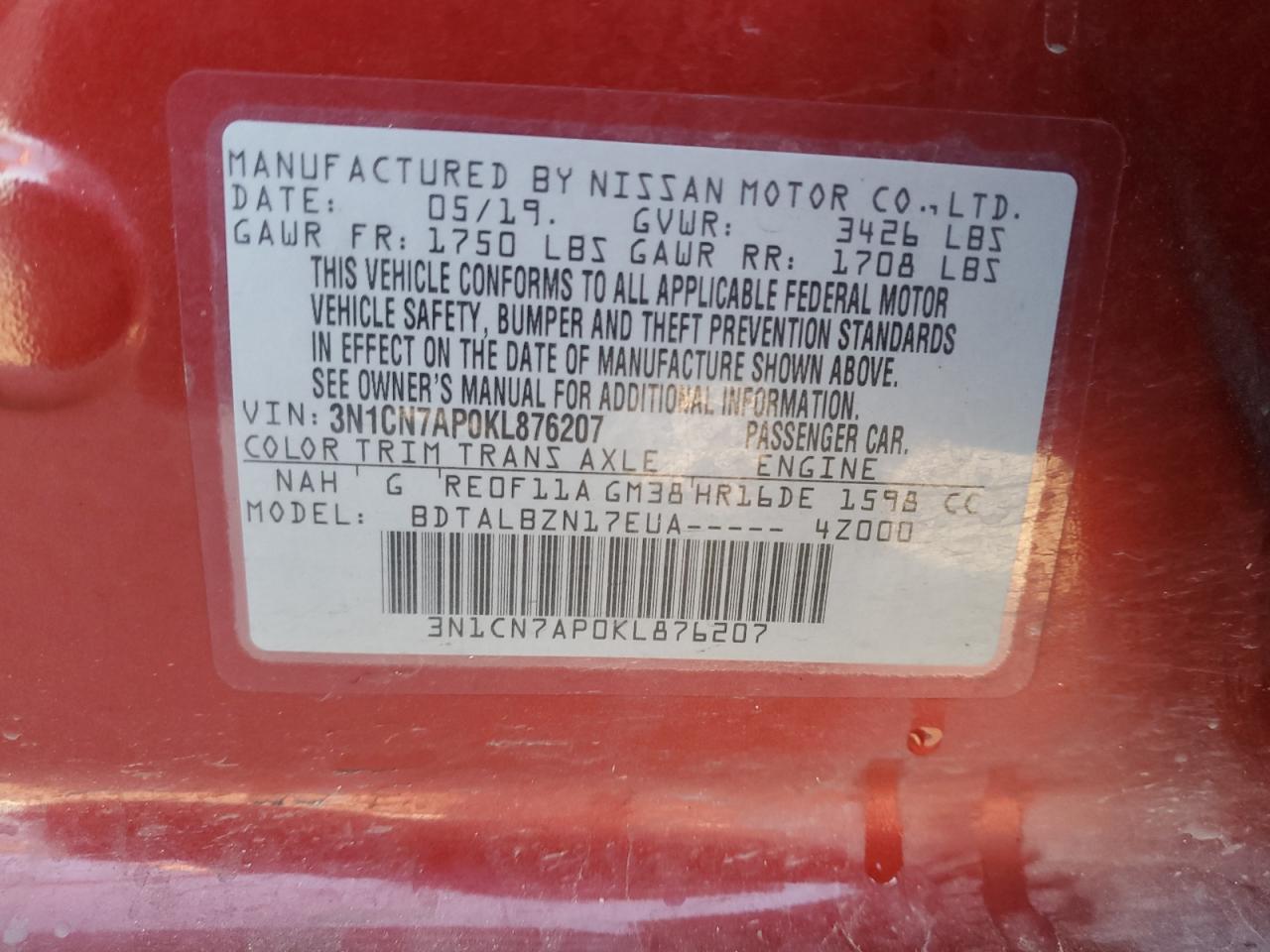 2019 Nissan Versa - Image 12