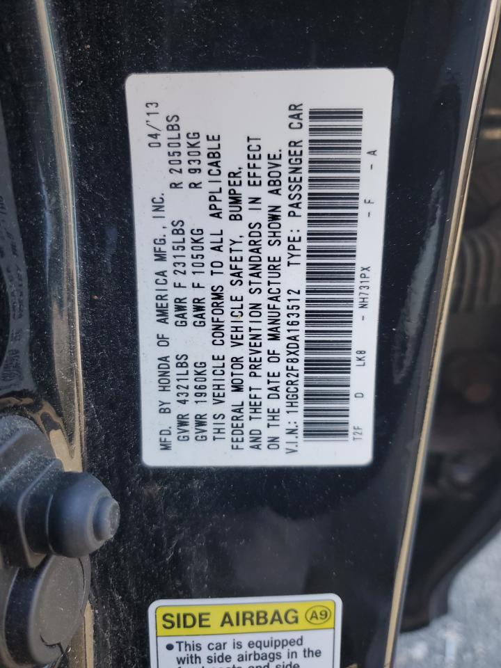 VIN 1HGCR2F8XDA163512 2013 HONDA ACCORD no.12