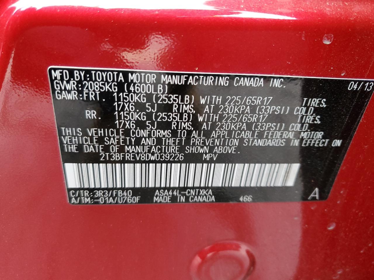 2013 Toyota RAV 4 - Image 12