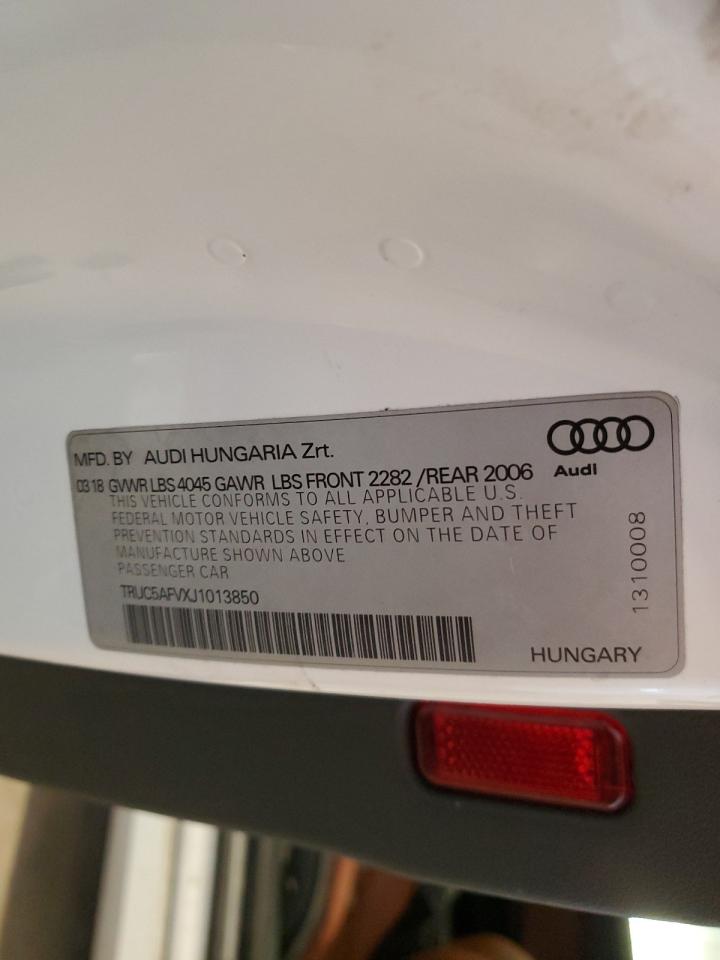 VIN TRUC5AFVXJ1013850 2018 AUDI TT no.12