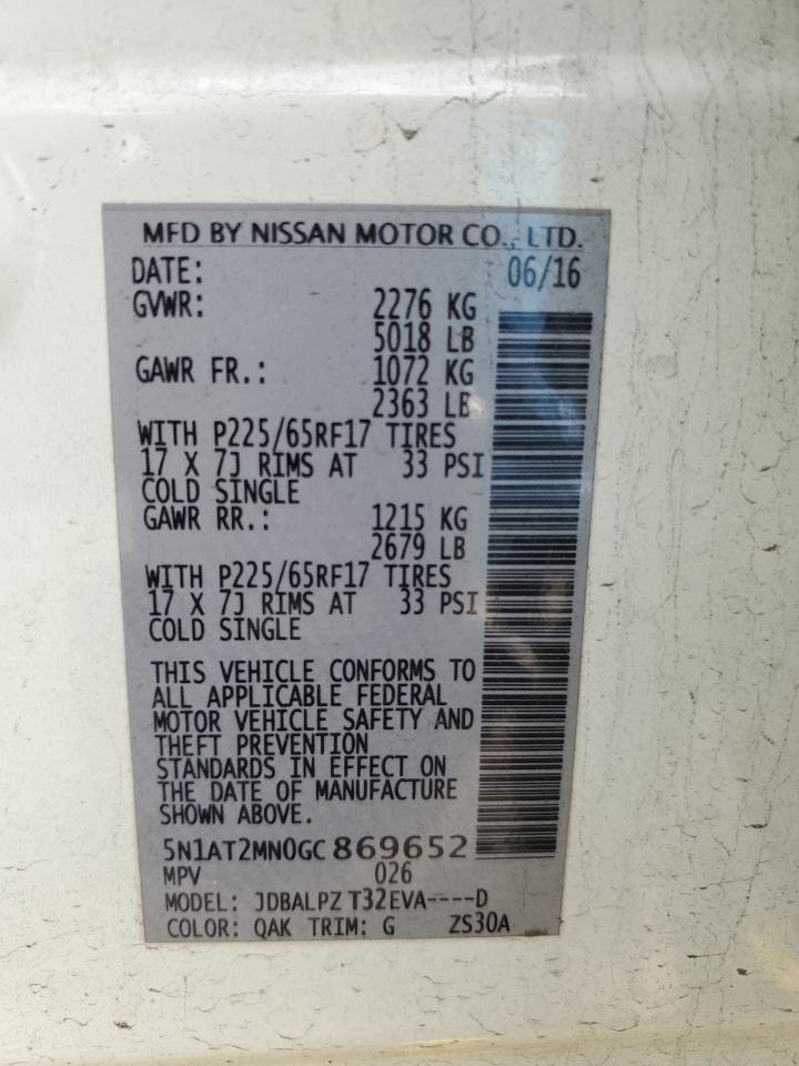 VIN 5N1AT2MN0GC869652 2016 NISSAN ROGUE no.14