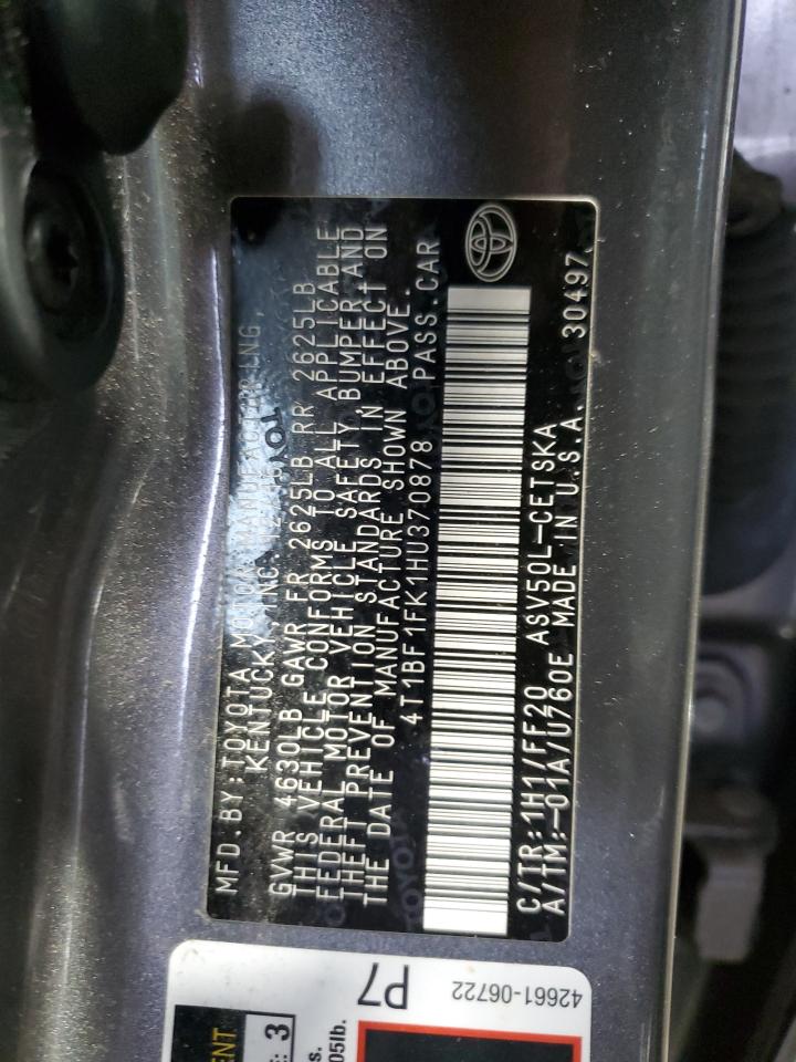 VIN 4T1BF1FK1HU370878 2017 TOYOTA CAMRY no.12