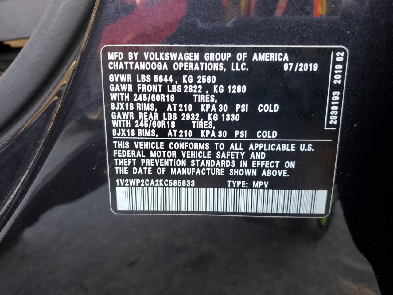 2019 Volkswagen Atlas - Image 13