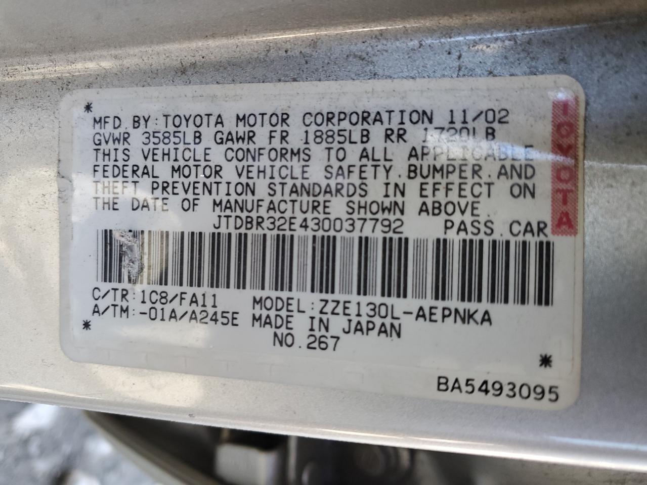 2003 Toyota Corolla - Image 12