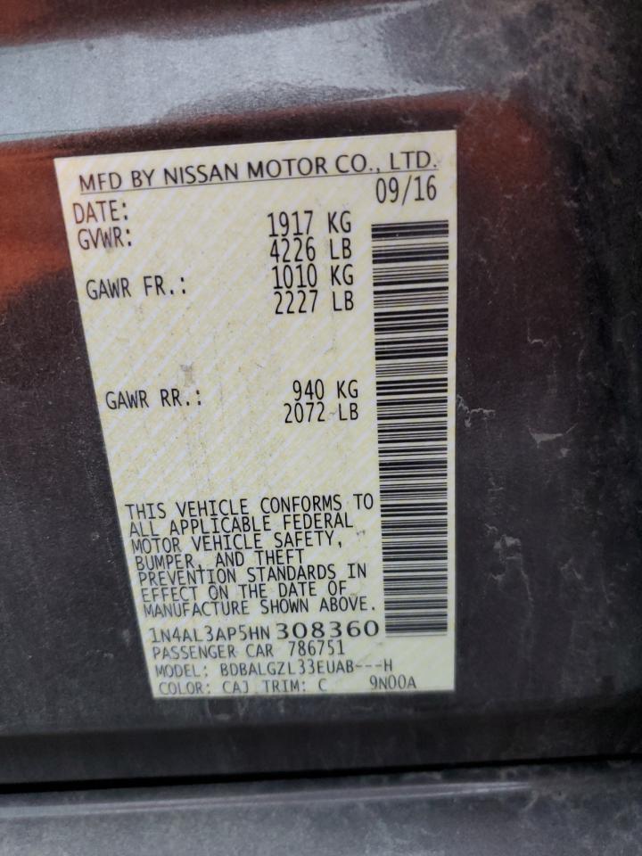 1N4AL3AP5HN308360 NISSAN ALTIMA 2017