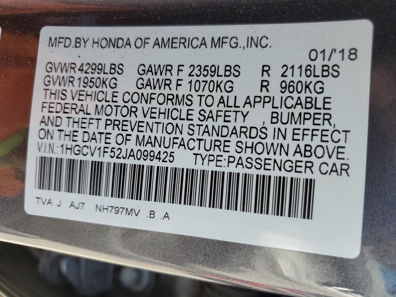 2018 Honda Accord - Image 15