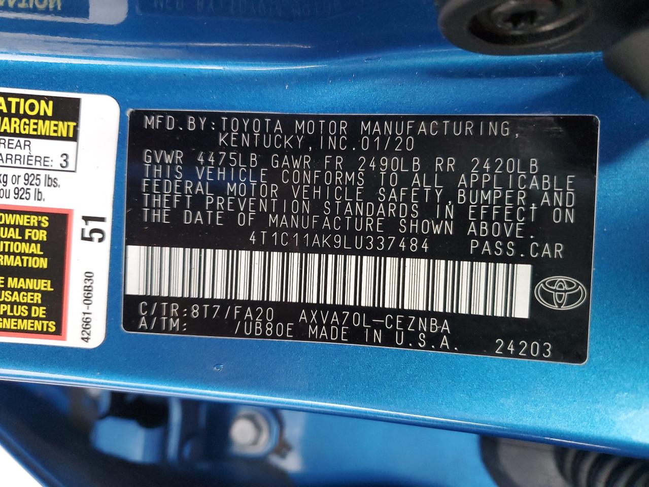 2020 Toyota Camry - Image 13