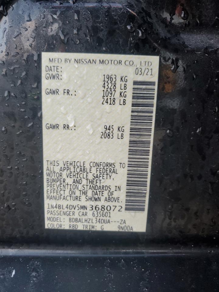 1N4BL4DV5MN368072 2021 NISSAN ALTIMA - Image 13