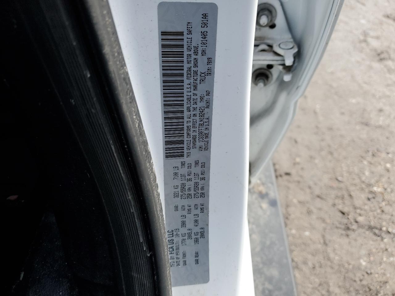 2020 Ram 1500 Big Horn/Lone Star VIN: 1C6SRFFT8LN182421 Lot: 85469324