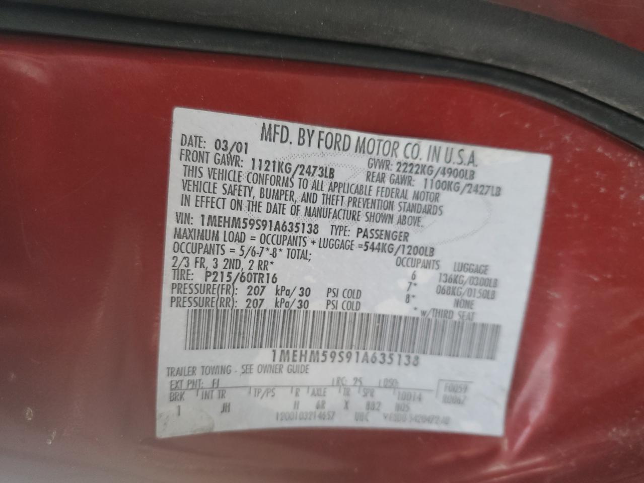 2001 Mercury Sable - Image 12