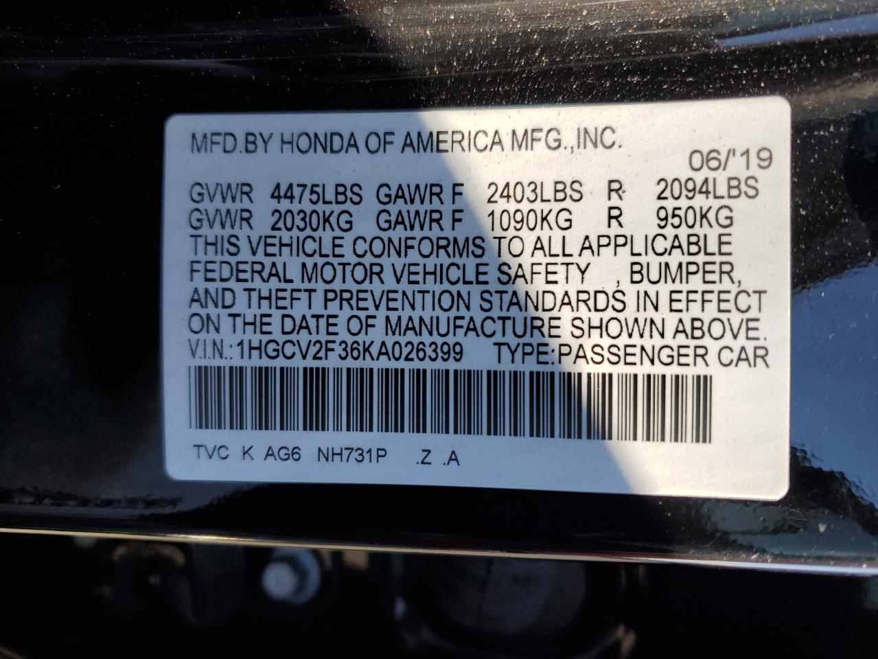 2019 Honda Accord - Image 12