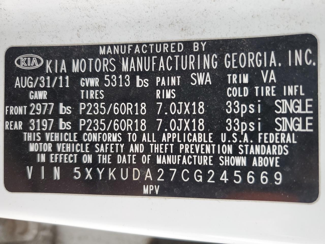 2012 Kia Sorento - Image 13