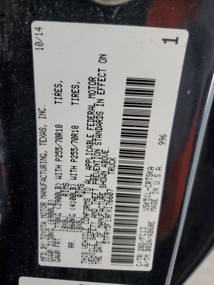 VIN 5TFRY5F19FX176607 2015 TOYOTA TUNDRA no.12