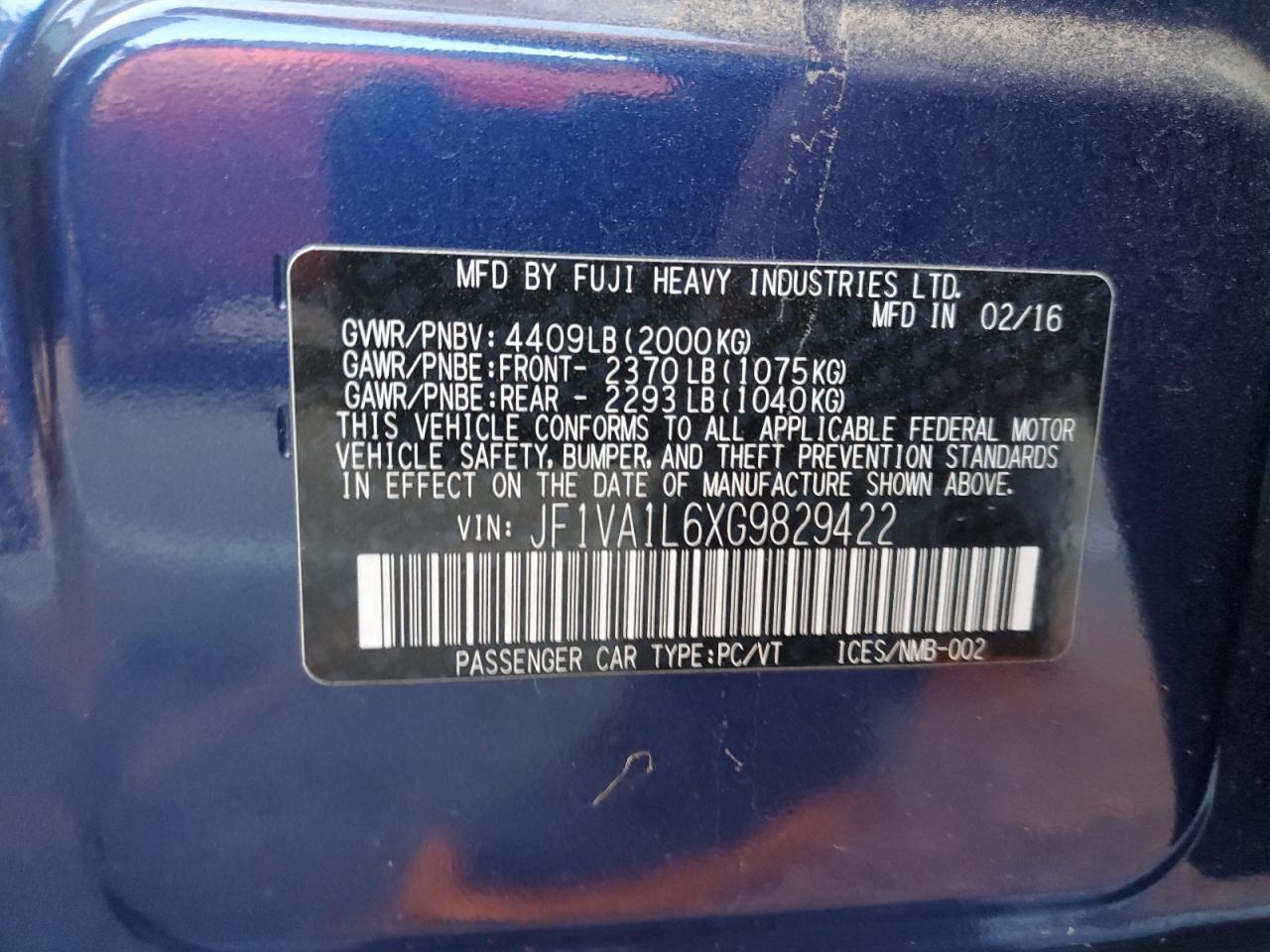 2016 Subaru WRX - Image 12
