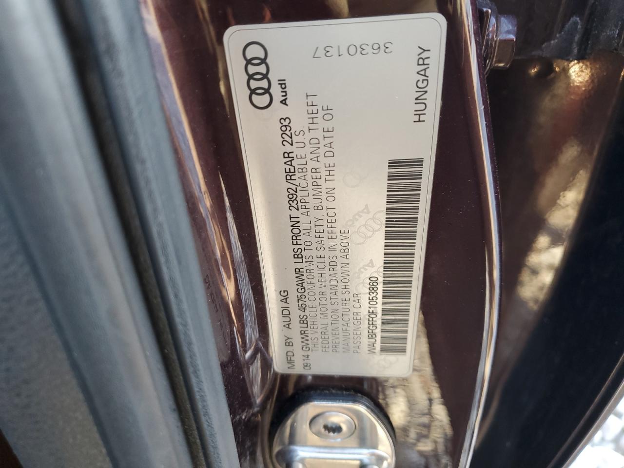 VIN WAUBFGFF0F1053860 2015 AUDI A3 no.13