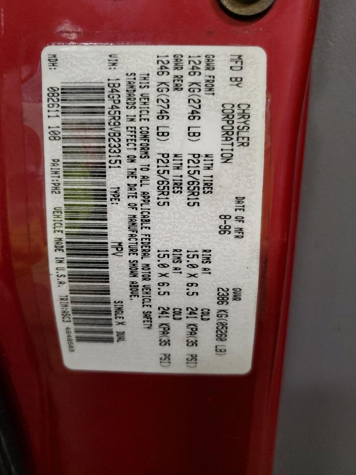 1997 Dodge Caravan Se VIN: 1B4GP45R9VB233151 Lot: 83178804