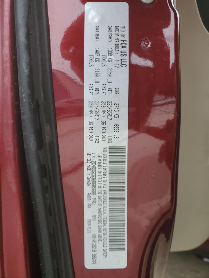 2017 Dodge Grand Caravan Sxt VIN: 2C4RDGCG3HR685688 Lot: 84238354