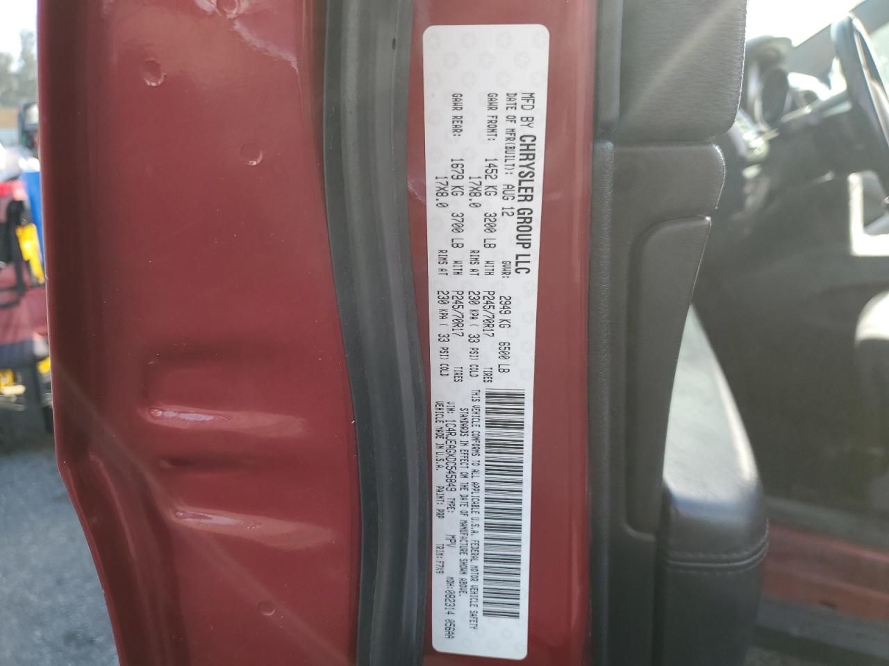 2013 Jeep Grand Cherokee Laredo VIN: 1C4RJEAGXDC545849 Lot: 84834774