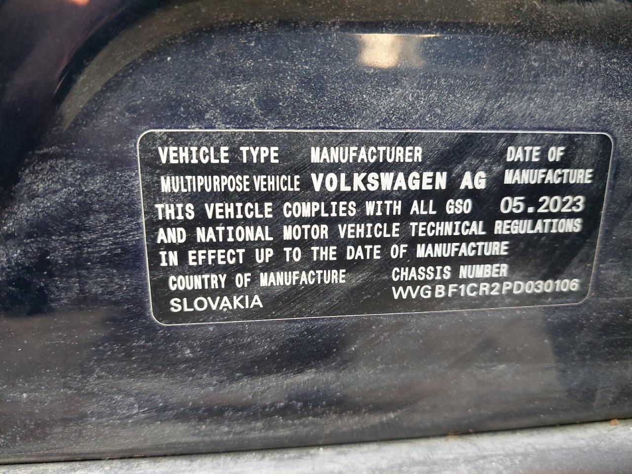 WVGBF1CR2PD030106 - 2023 Volkswagen TOUAREG - #86417084