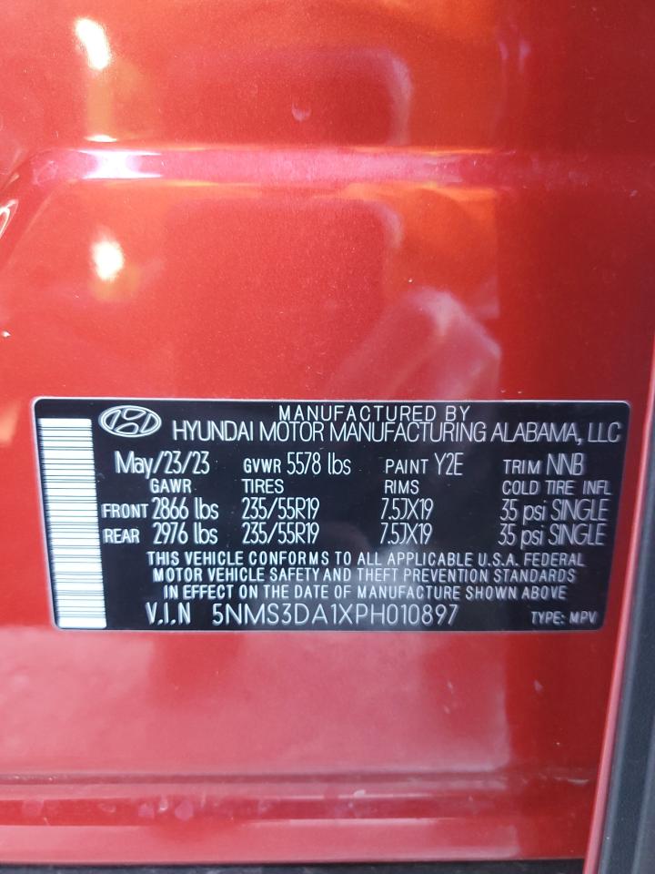 VIN 5NMS3DA1XPH010897 2023 HYUNDAI SANTA FE no.13