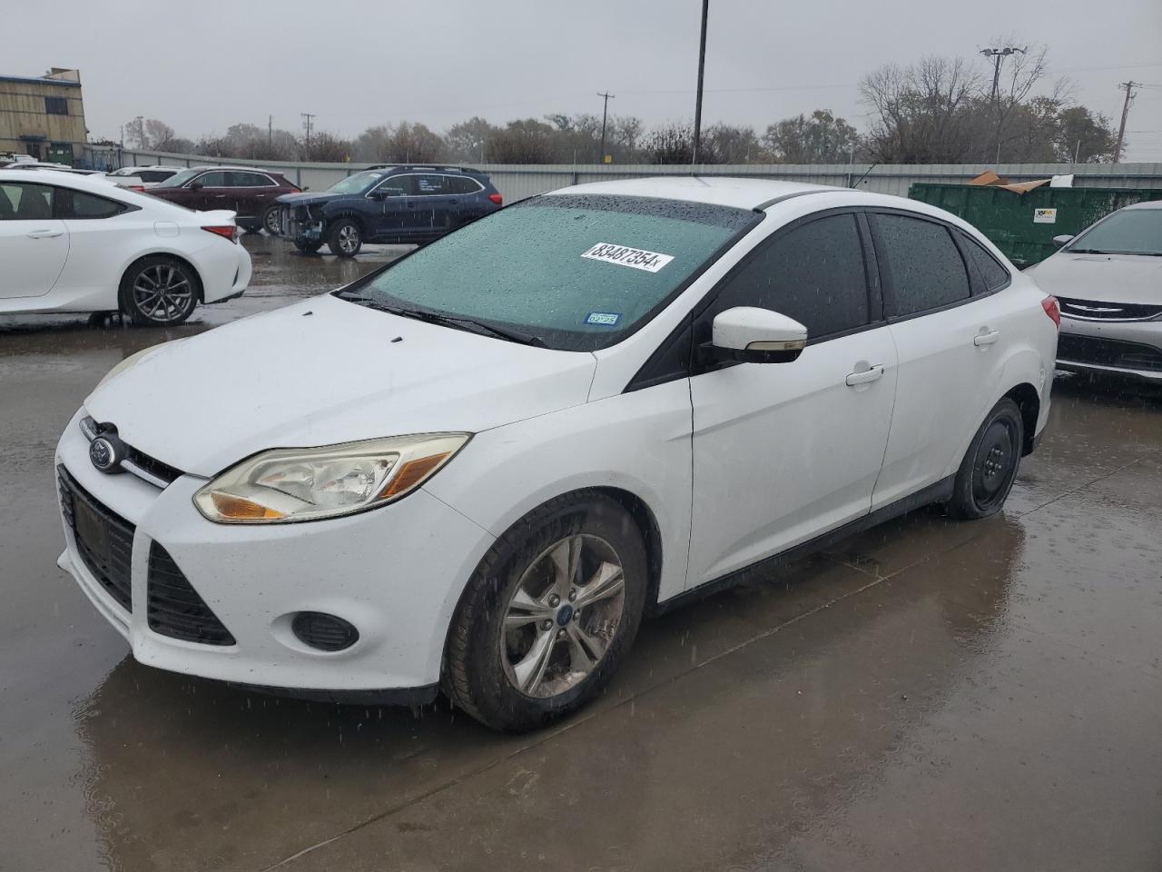 2014 Ford Focus Se white sedan gas 1FADP3F25EL208488 photo #1