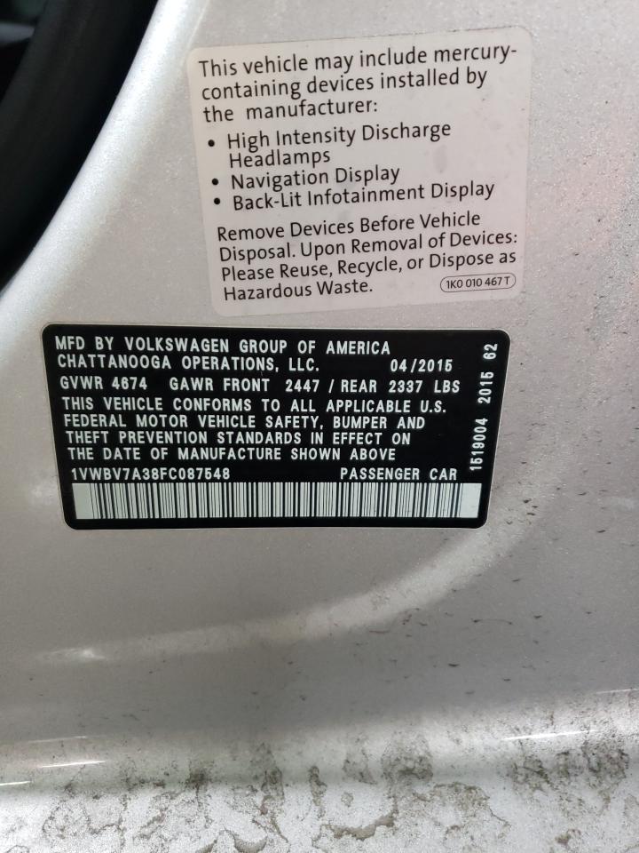 2015 Volkswagen Passat - Image 12