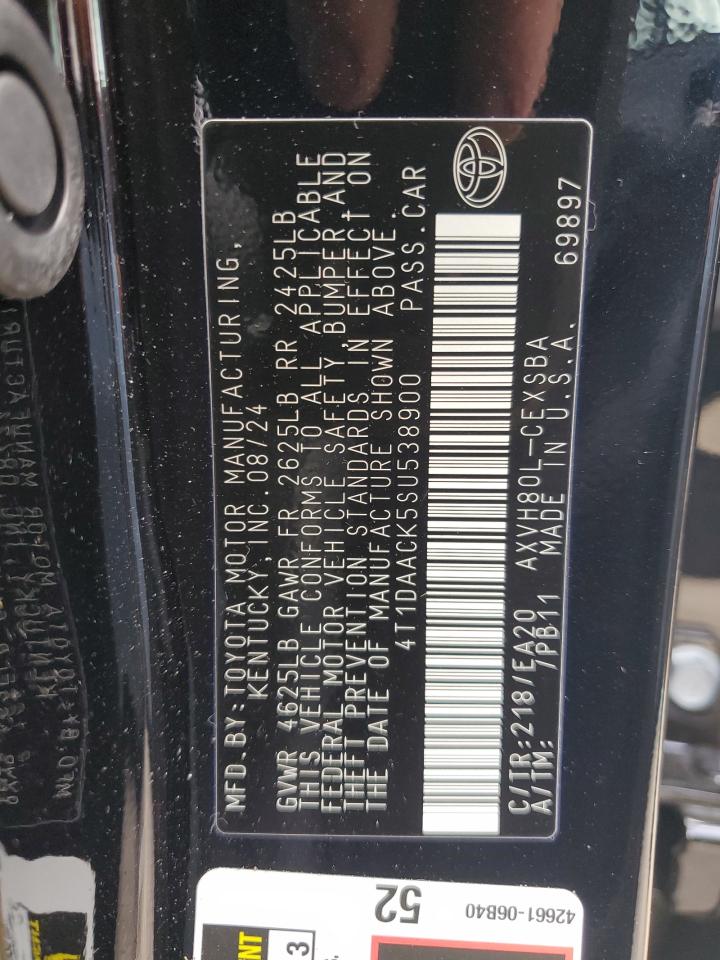 4T1DAACK5SU538900 2025 TOYOTA CAMRY - Image 12
