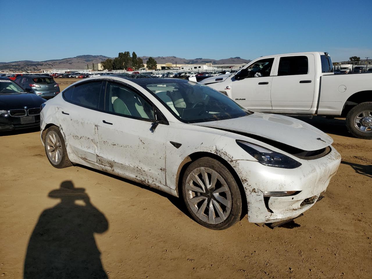 VIN 5YJ3E1EA5NF374232 2022 TESLA MODEL 3 no.4