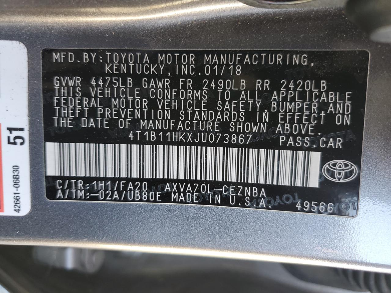 2018 Toyota Camry - Image 13