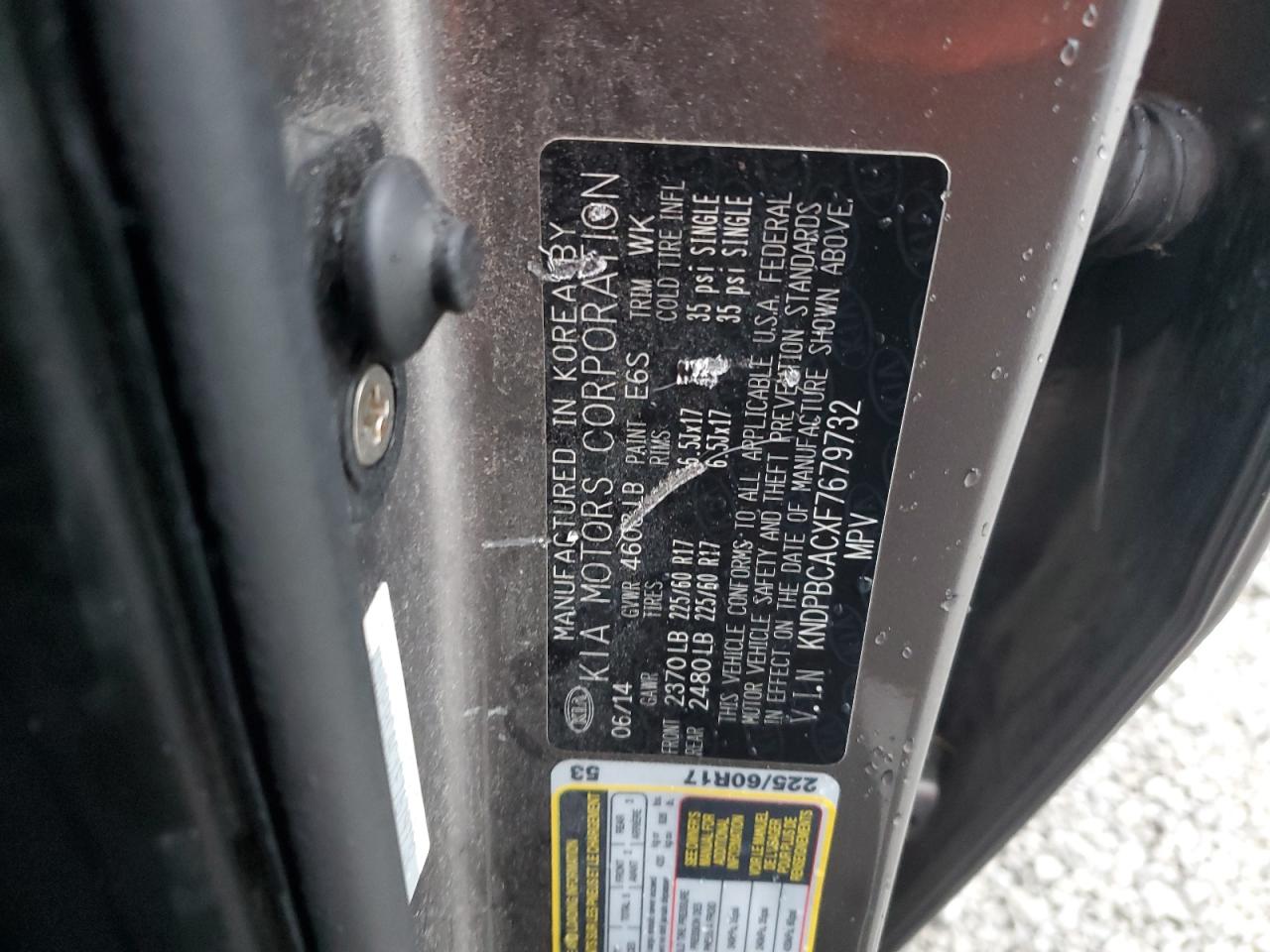 2015 Kia Sportage Lx VIN: KNDPBCACXF7679732 Lot: 85980214