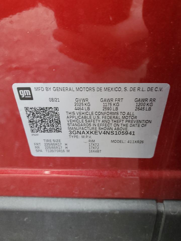3GNAXKEV4NS105941 2022 CHEVROLET EQUINOX - Image 15