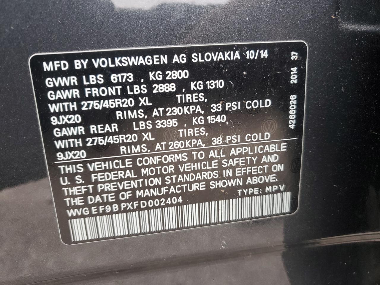 2015 Volkswagen Touareg - Image 14
