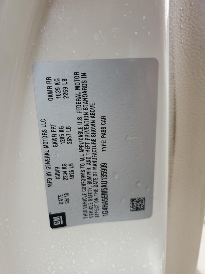 2010 Buick Lucerne Cx VIN: 1G4HA5EM5AU135909 Lot: 85023624