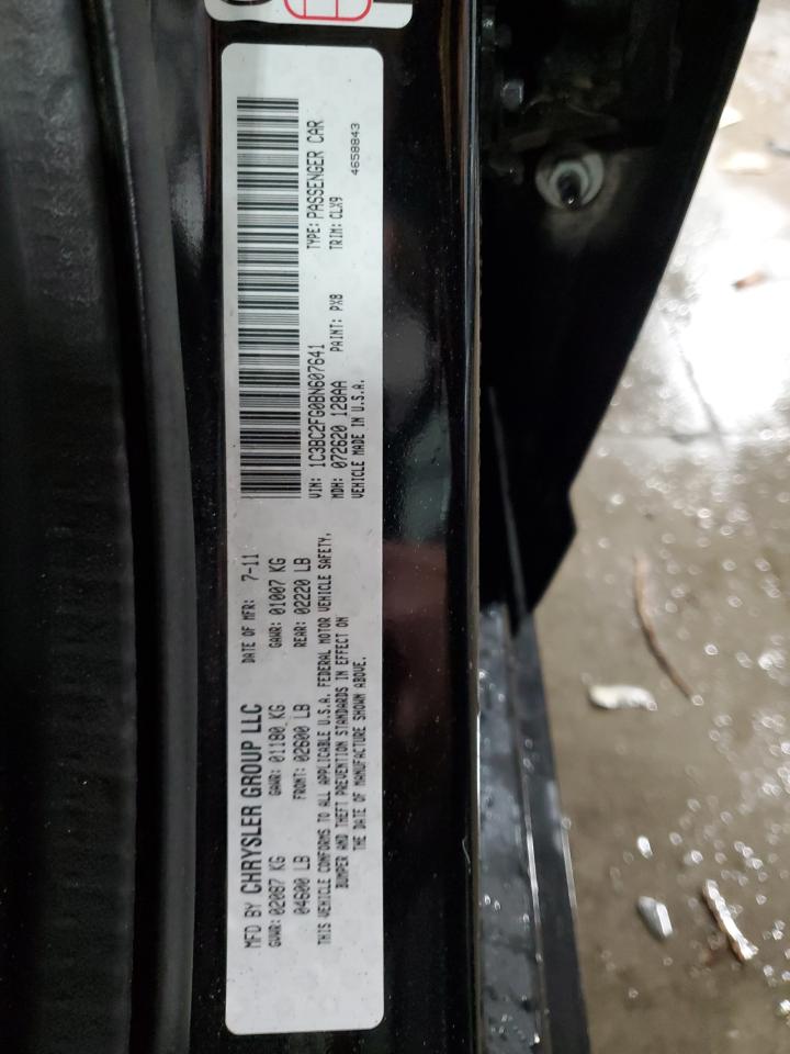 2011 Chrysler 200 Limited VIN: 1C3BC2FG0BN607641 Lot: 84196694