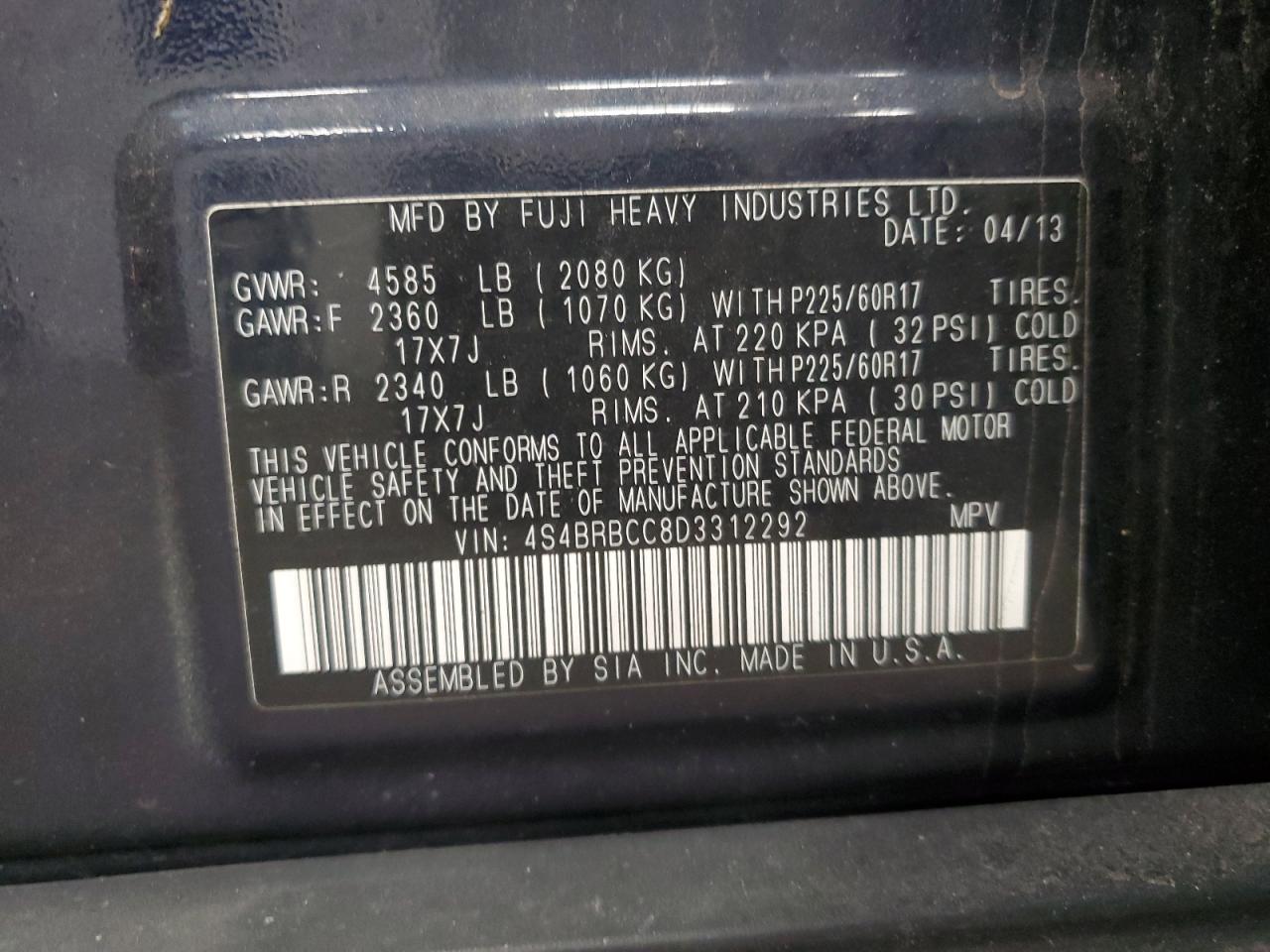 2013 Subaru Outback - Image 16