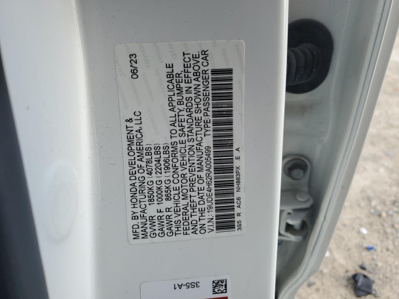 VIN 19UDE4H62RA005499 2024 ACURA INTEGRA A- no.12