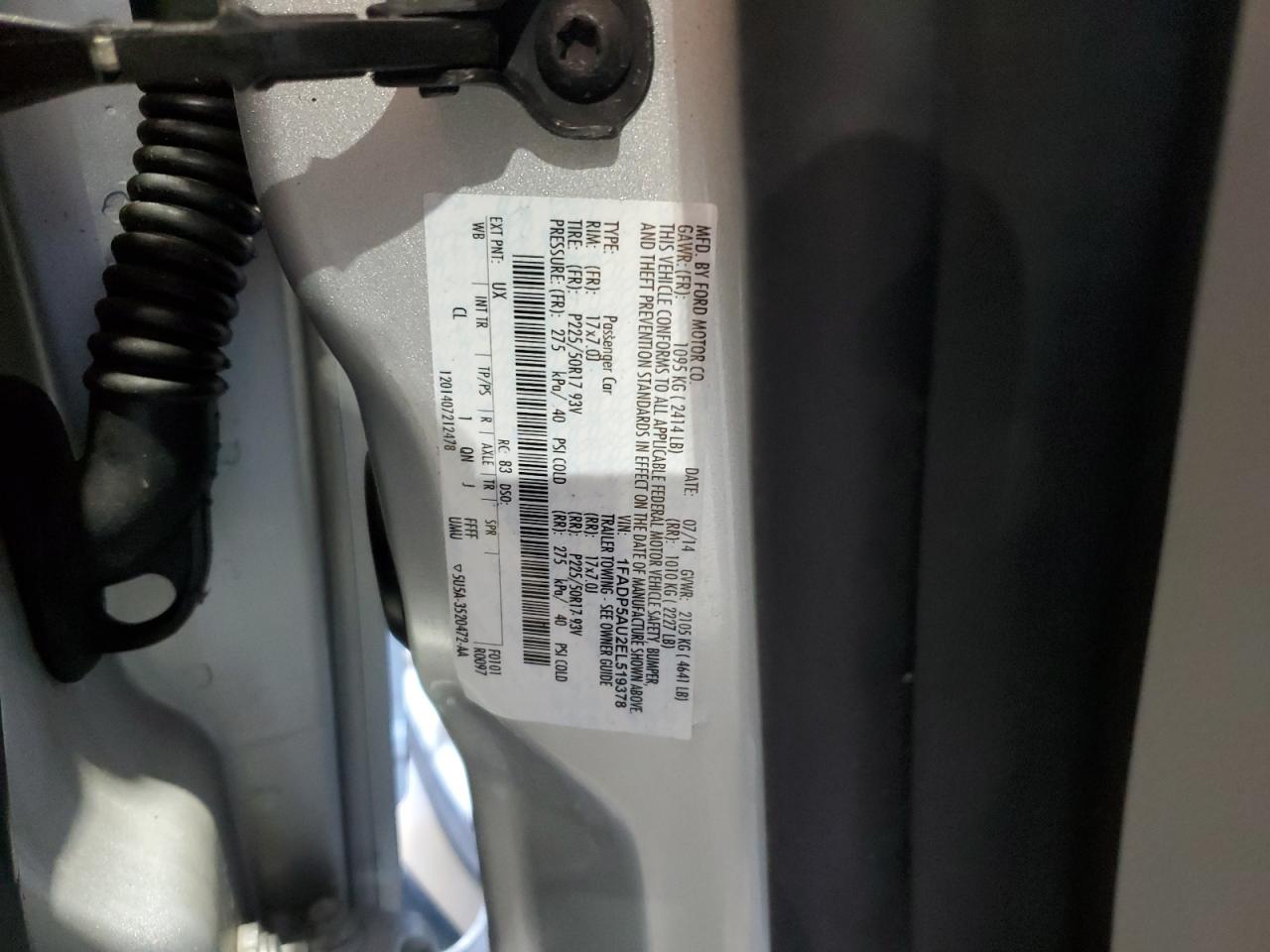 2014 Ford C-Max Se VIN: 1FADP5AU2EL519378 Lot: 85041554