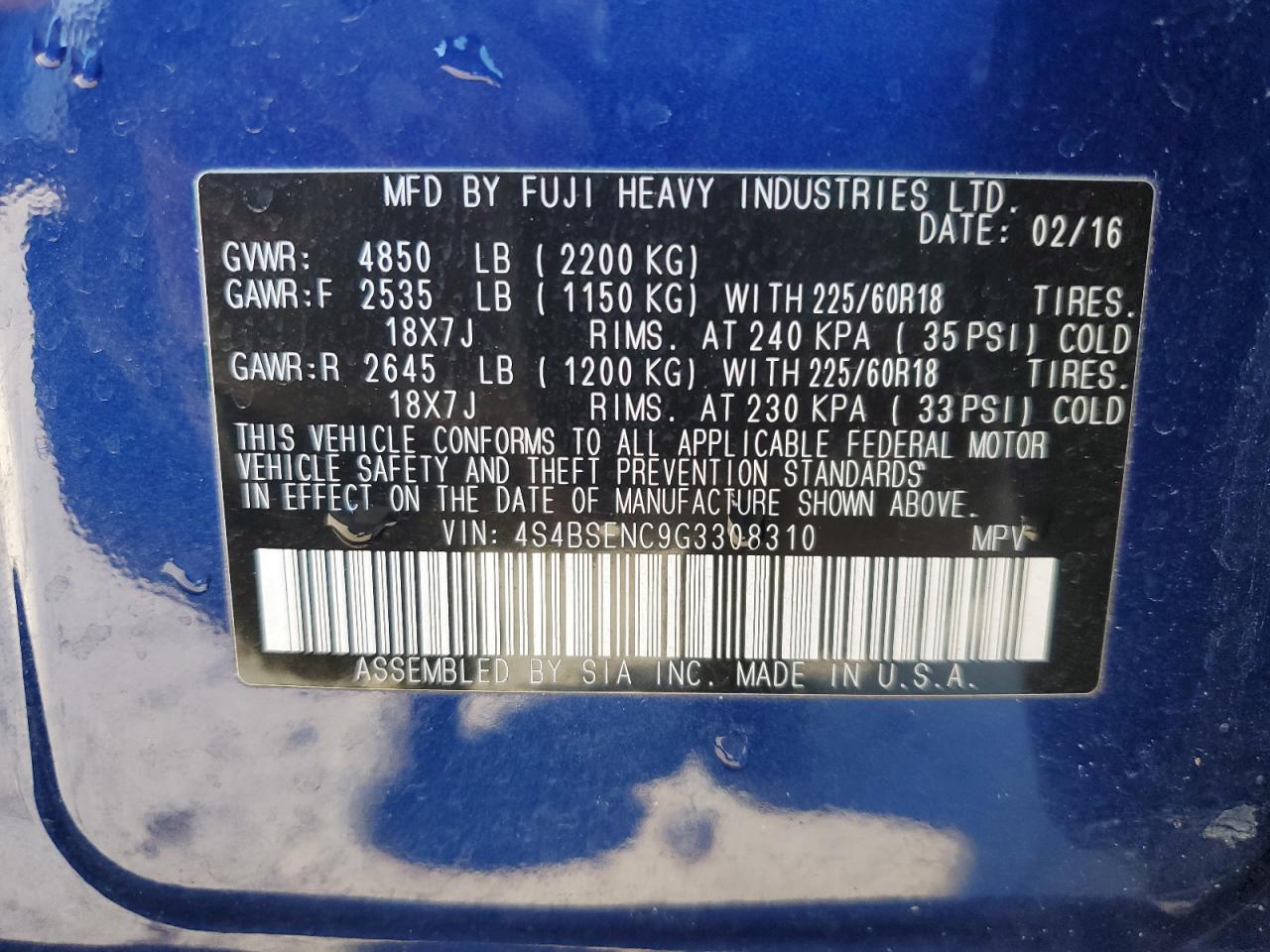 2016 Subaru Outback - Image 13
