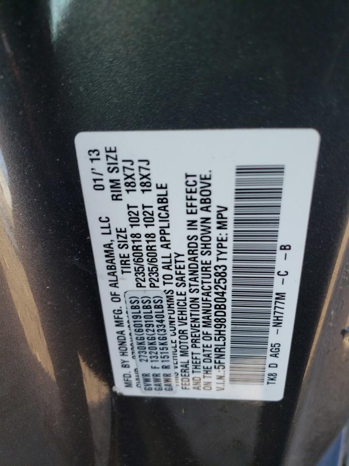 VIN 5FNRL5H98DB042583 2013 HONDA ODYSSEY no.13