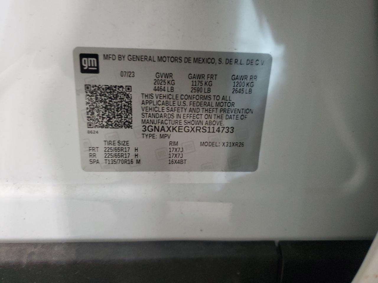 3GNAXKEGXRS114733 CHEVROLET EQUINOX 2024