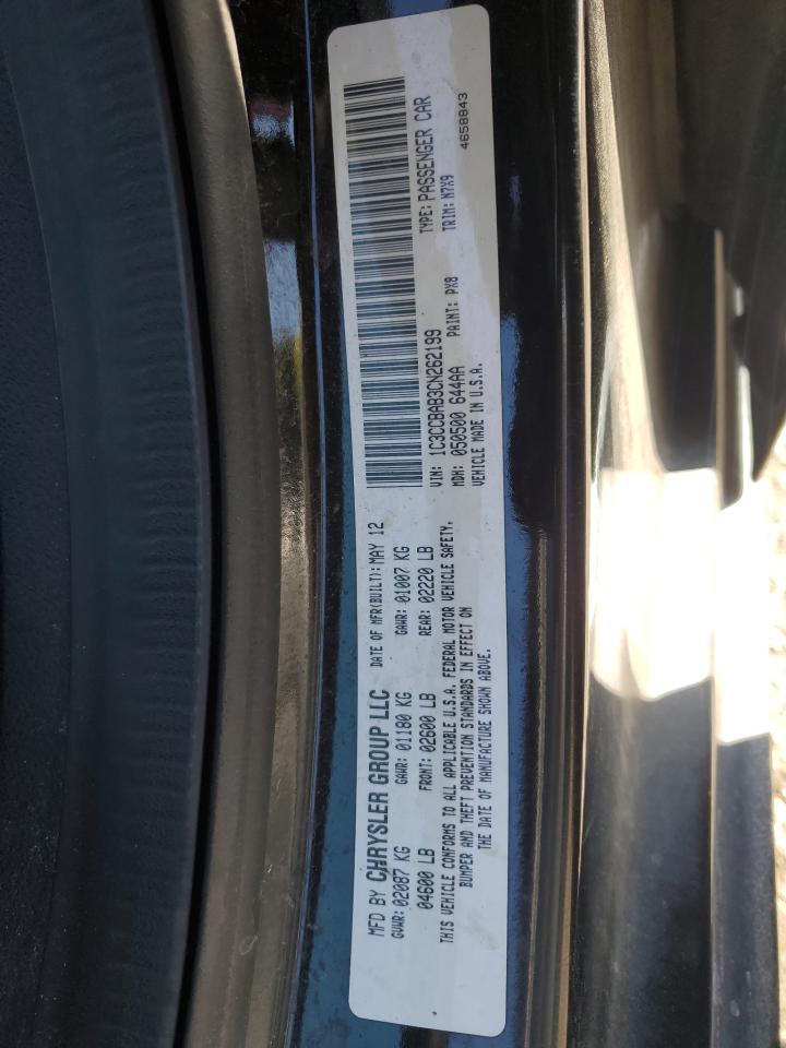 2012 Chrysler 200 Lx VIN: 1C3CCBAB3CN262199 Lot: 83635534