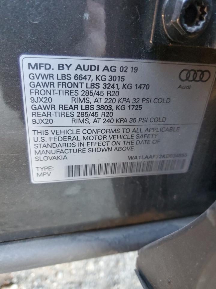 VIN WA1LAAF72KD034855 2019 AUDI Q7 no.13