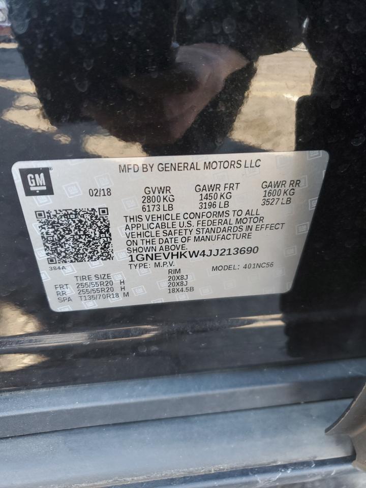 2018 Chevrolet Traverse Lt VIN: 1GNEVHKW4JJ213690 Lot: 86241844