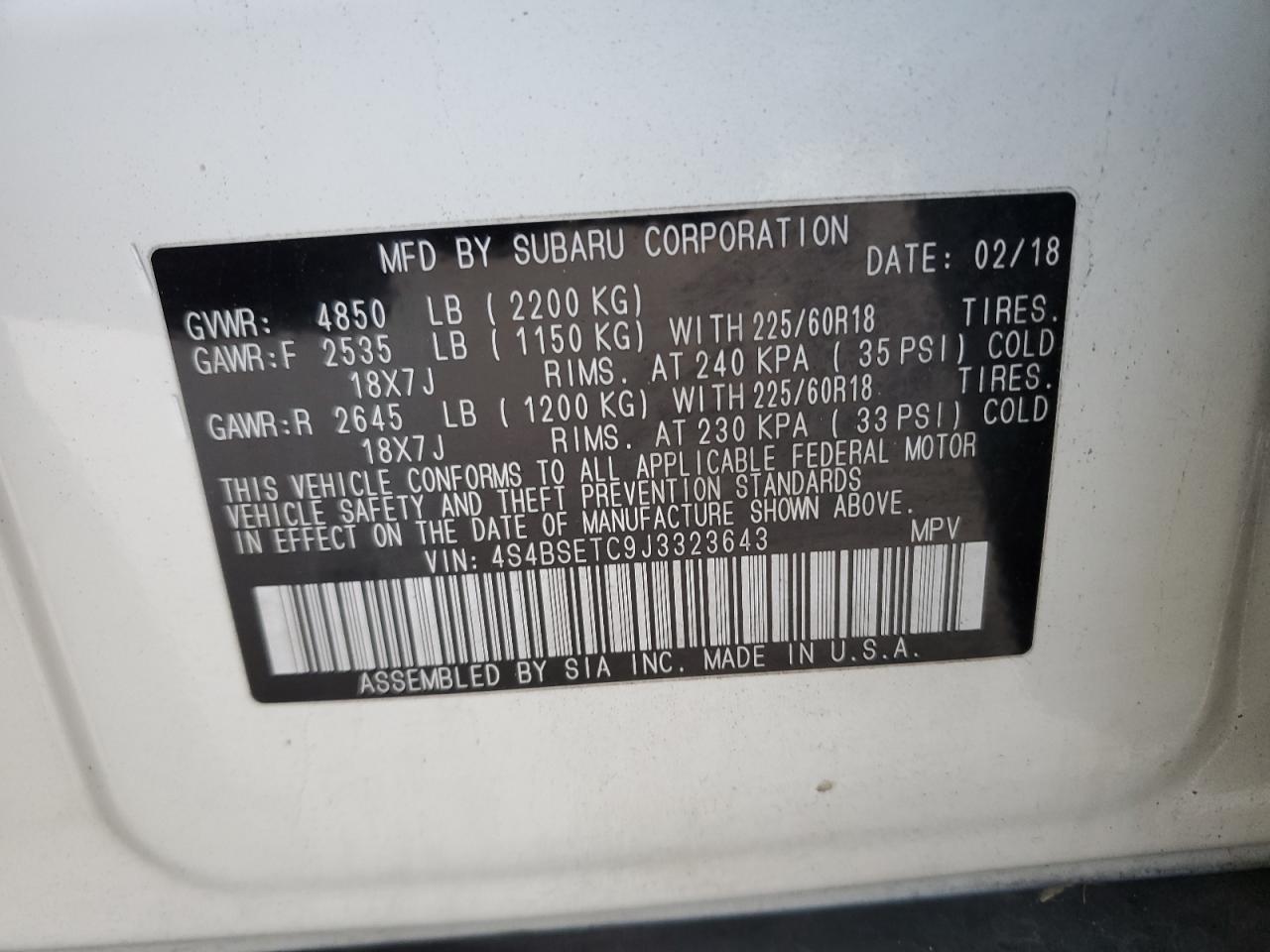 2018 Subaru Outback - Image 15