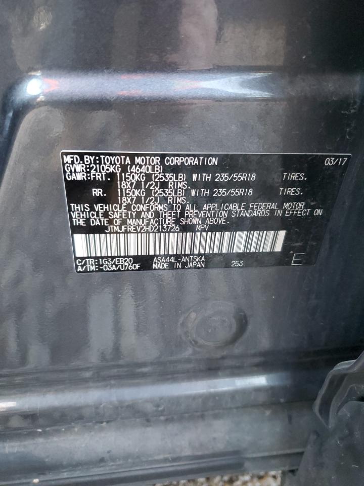 2017 Toyota Rav4 Se VIN: JTMJFREV2HD213726 Lot: 86087024