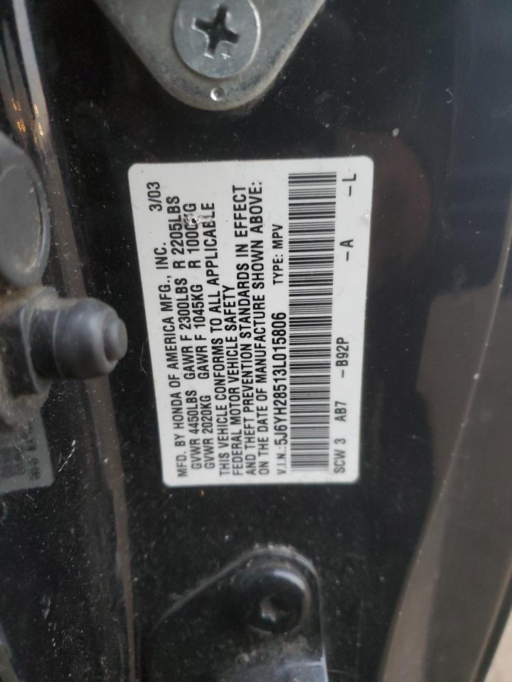 2003 Honda Element Ex VIN: 5J6YH28513L015806 Lot: 86448344