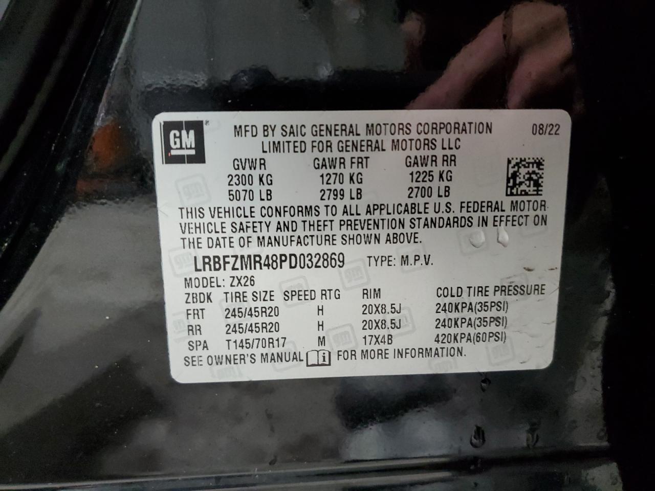 VIN LRBFZMR48PD032869 2023 BUICK ENVISION no.14